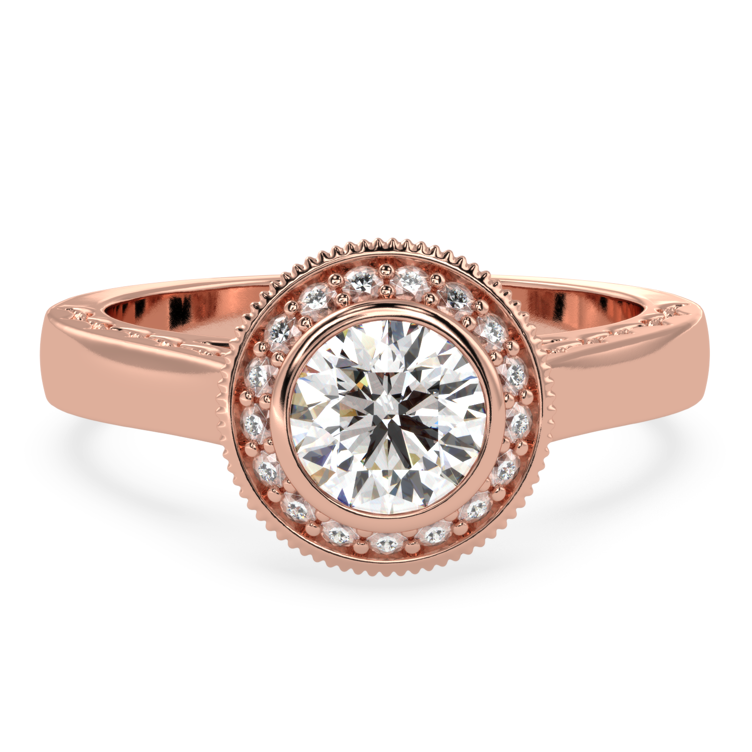 0.78 Carat H Color VS1 Clarity Diamond Studded Natural Diamond Ring.